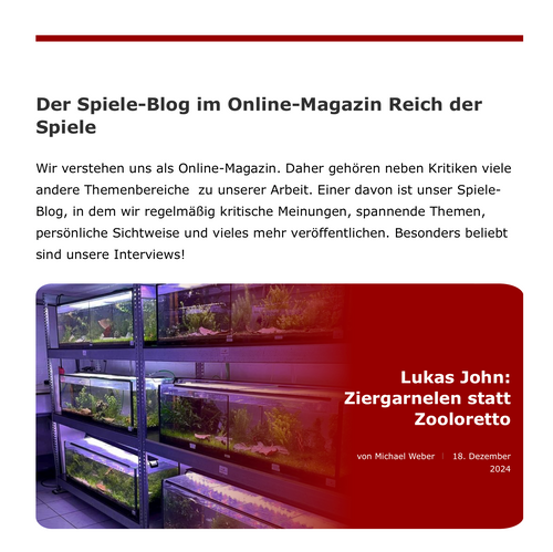 Interview mit Lukas John bei Reich-der-Spiele