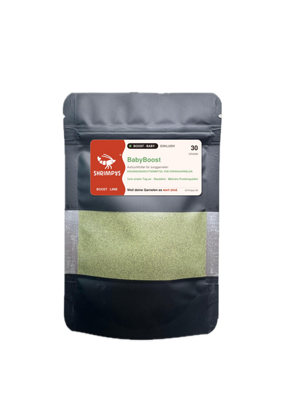SHRIMPYS BabyBoost Aufzuchtfutter Tüte 30 g – Garnelen-Pott.de Essen